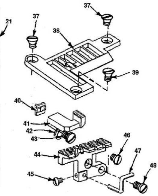 Union Special FS122C203MB - PRESSER FOOT, THROAT PLATE &amp; FEED DOG PARTS - 7