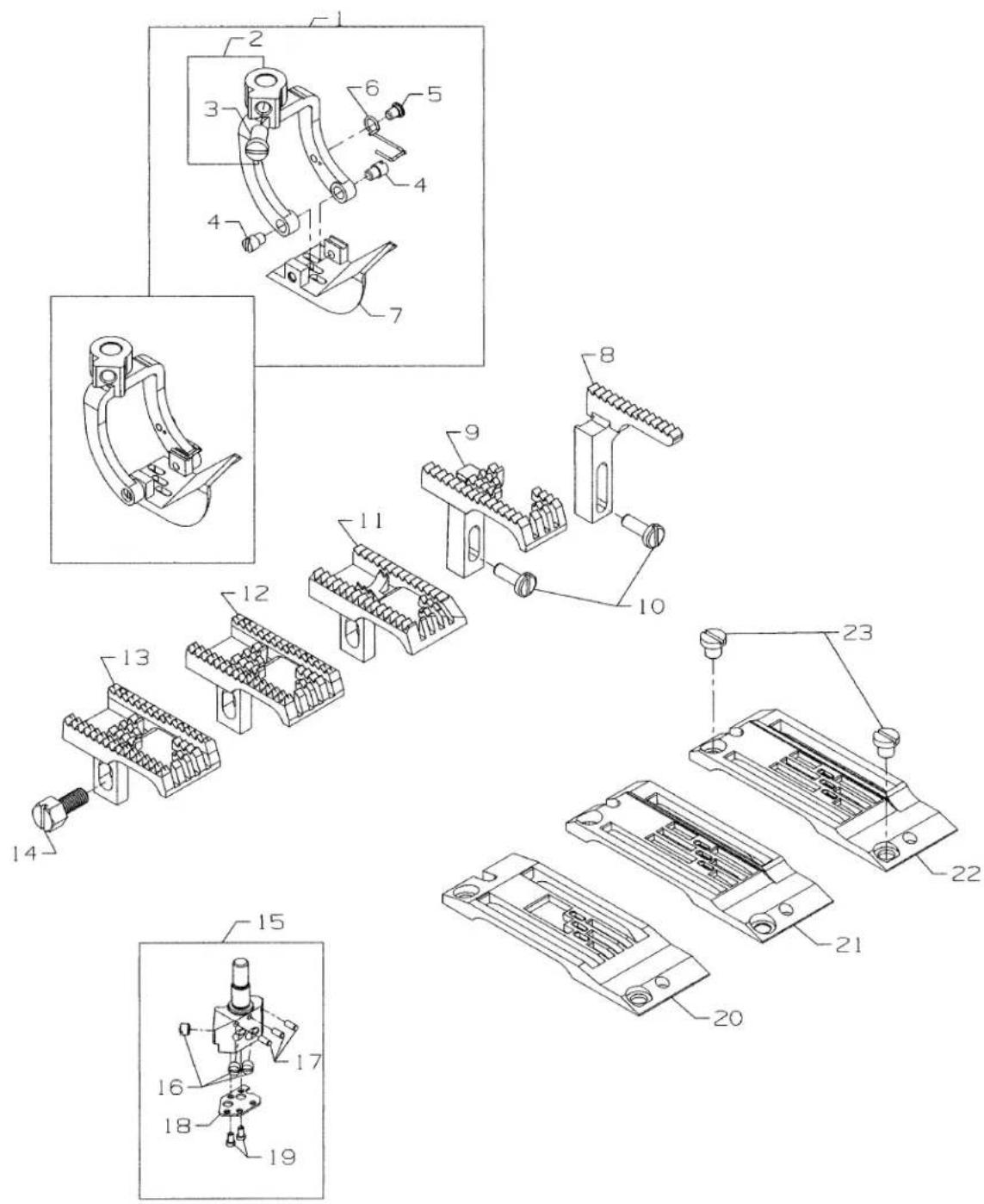 Union Special FS316L62 - COVERS, LOWER BED - 1