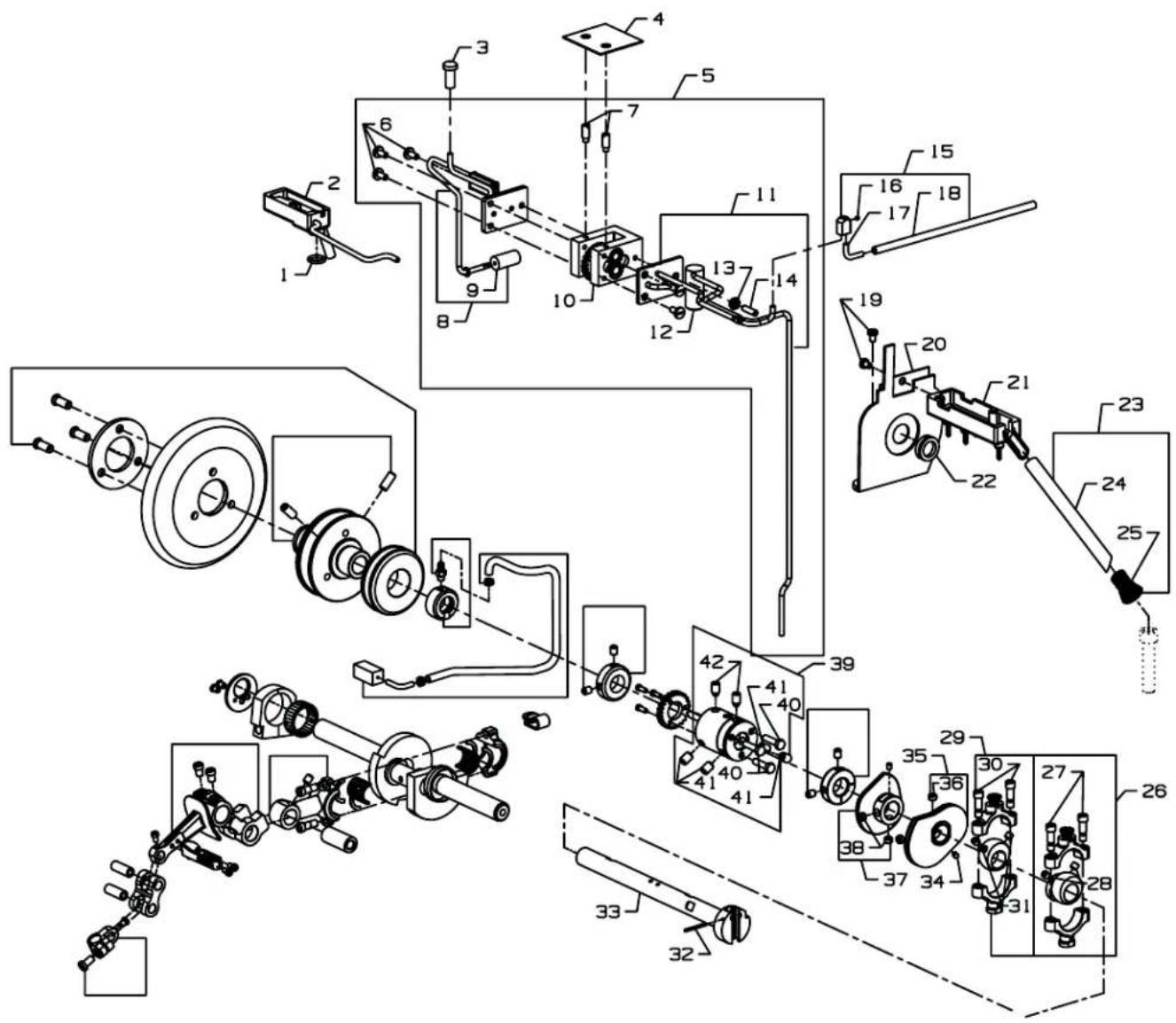 Union Special 36200L201-60 - MAIN FRAME, BUSHINGS & MISCELLANEOUS EYELET & COVER PARTS - 1