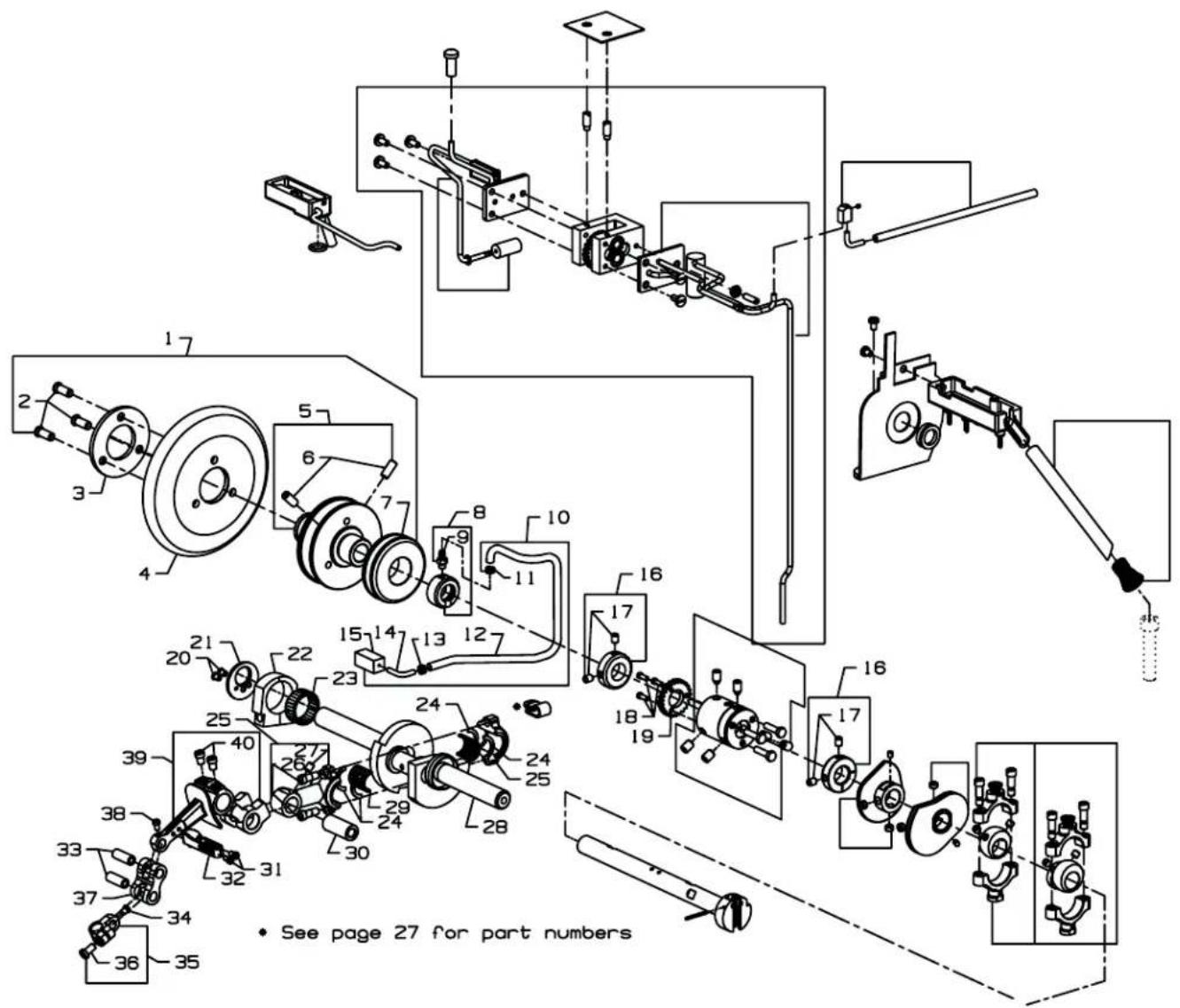 Union Special 36200L201-60 - MAIN SHAFT & MISCELLANEOUS OILING - 1