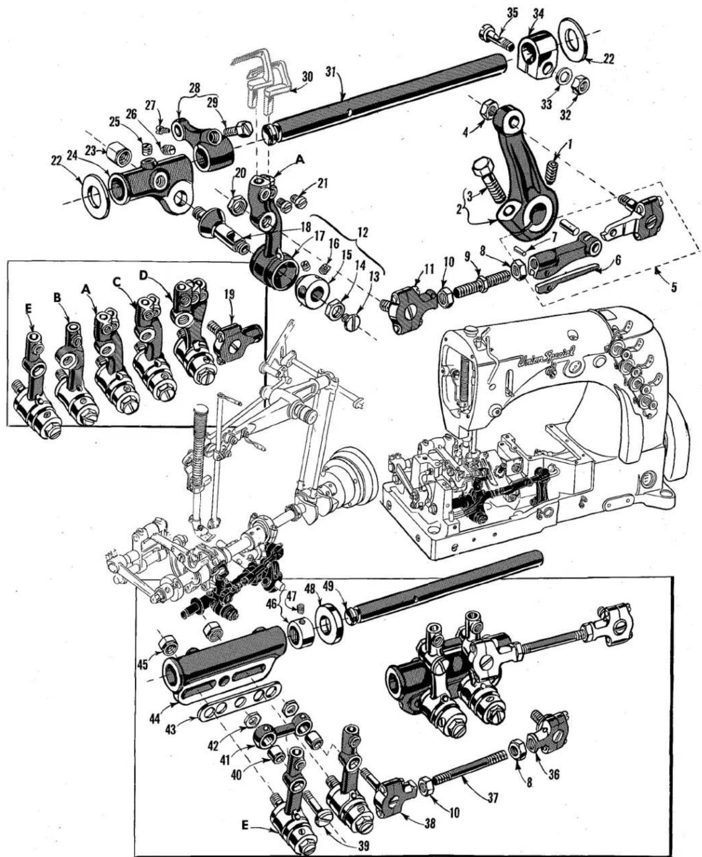 Union Special 51400BY - OILING AND THREADING INSTRUCTIONS - 5