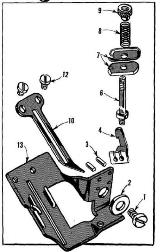 Exploded view diagram of a mechanical assembly with numbered parts for identification