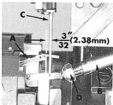 C A 3" 32(2.38mm) D B