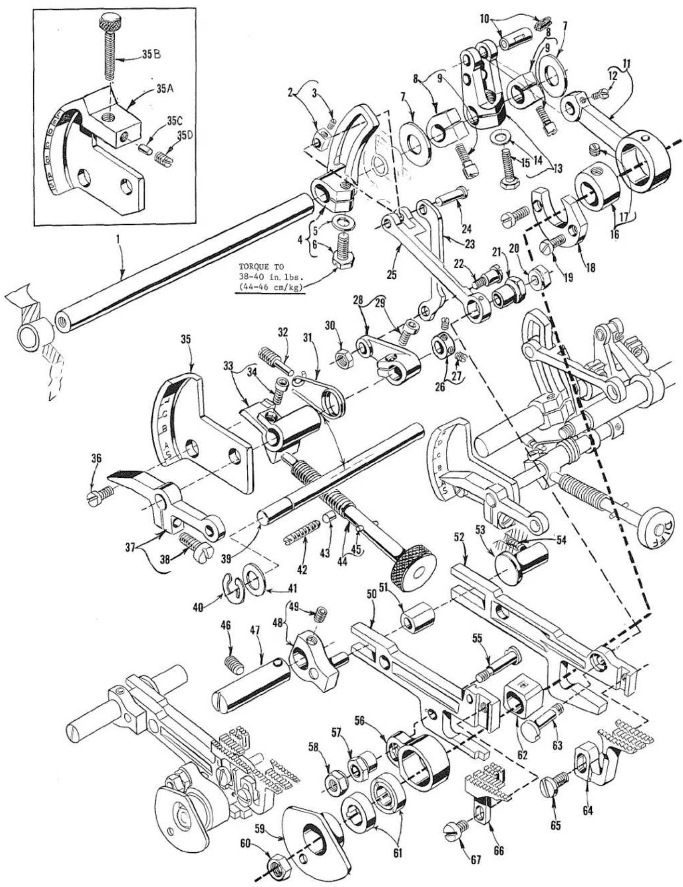 TORQUE TO 38-40 in. lbs. (44-46 cm/kg)