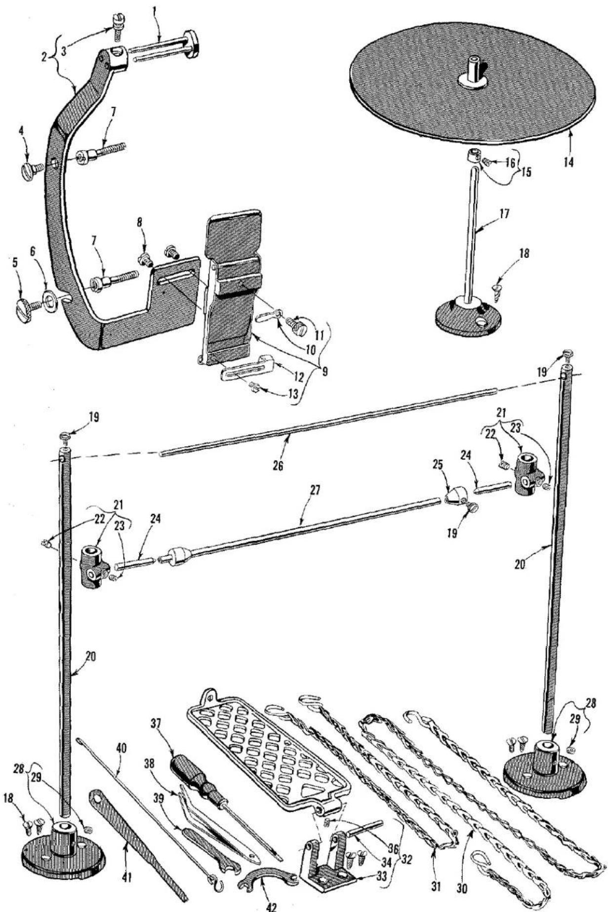 Union Special 52800BX - OILING AND THREADING DIAGRAM - 17