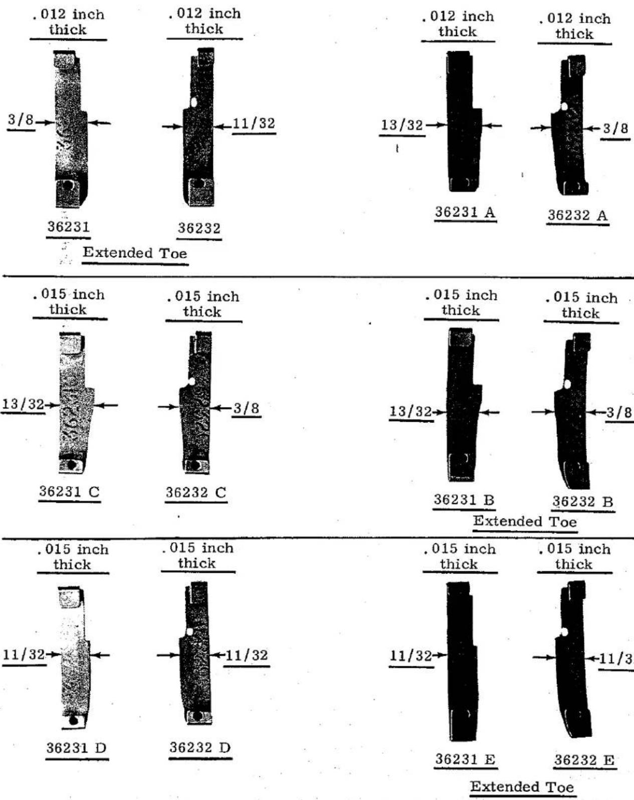 Union Special 36200B - When replacing the stationary knife clamp, order the clamp that has the same finish as the one being replaced. - 1