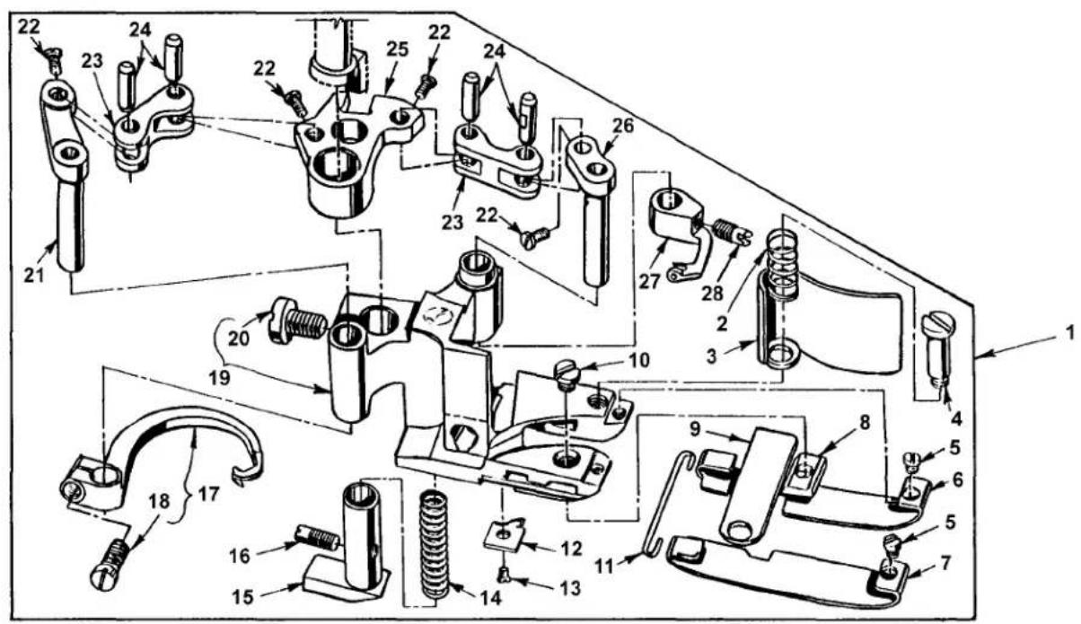 Union Special 36200UMD60 - CYLINDER BUSHINGS, DIFFERENTIAL FEED CONTROL ASSEMBLY &amp; MISCELLANEOUS CYLINDER COVERS - 1