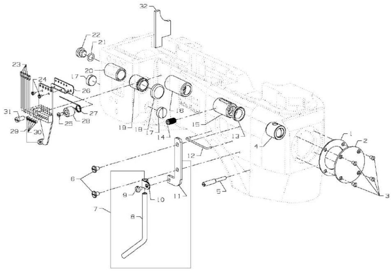 Union Special 36200UMD60 - OIL SIGHT GAUGES, TOP COVERS &amp; MISCELLANEOUS TAKEUP &amp; EYELET PARTS - 1
