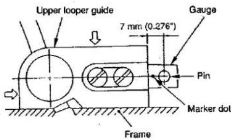 Union Special SP151H829M040 - Position of the upper looper guide - 1