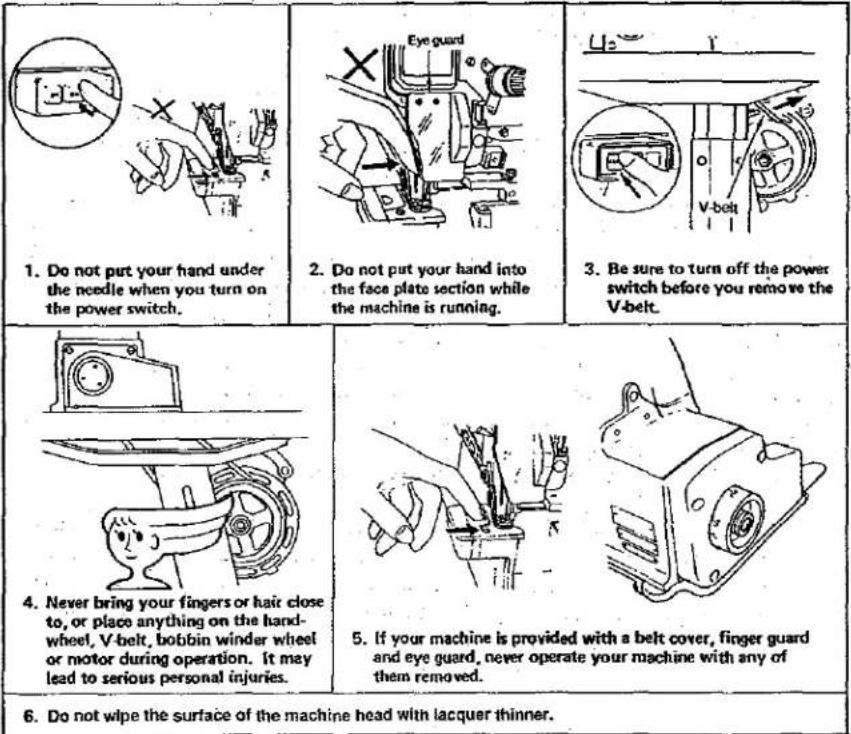 Union Special SP172S900MBDC - CAUTIONS - 1