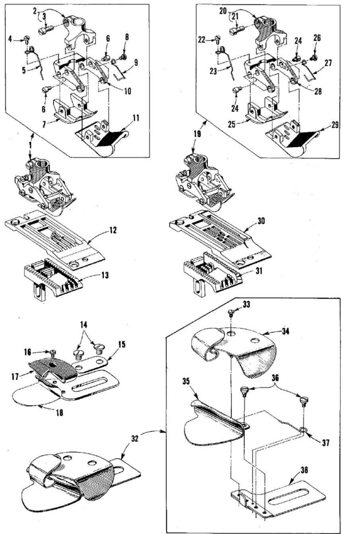 Union Special LF612K101MBE - DESCRIPTION OF PARTS - 23
