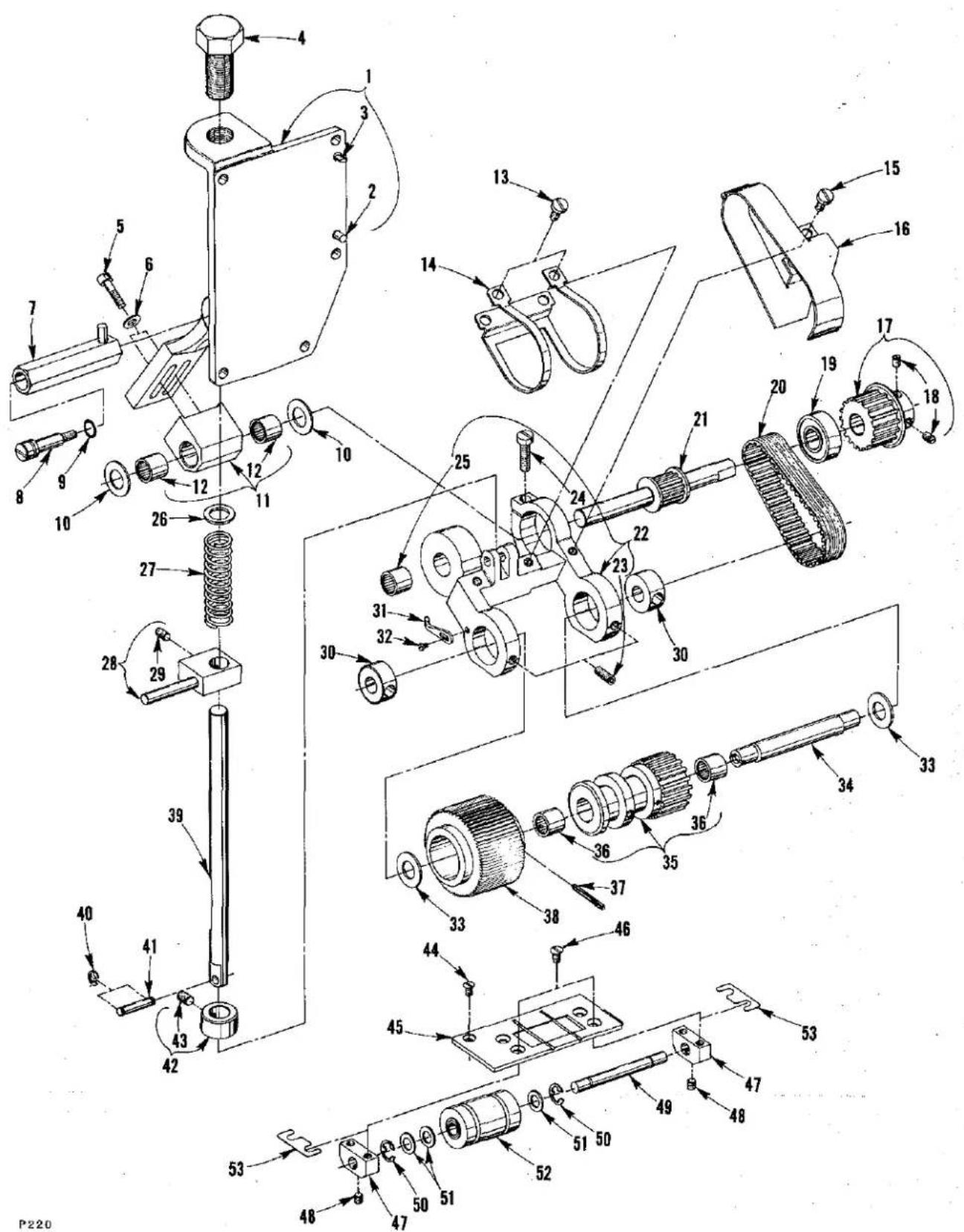 Union Special LF612K101MBE - DESCRIPTION OF PARTS - 16