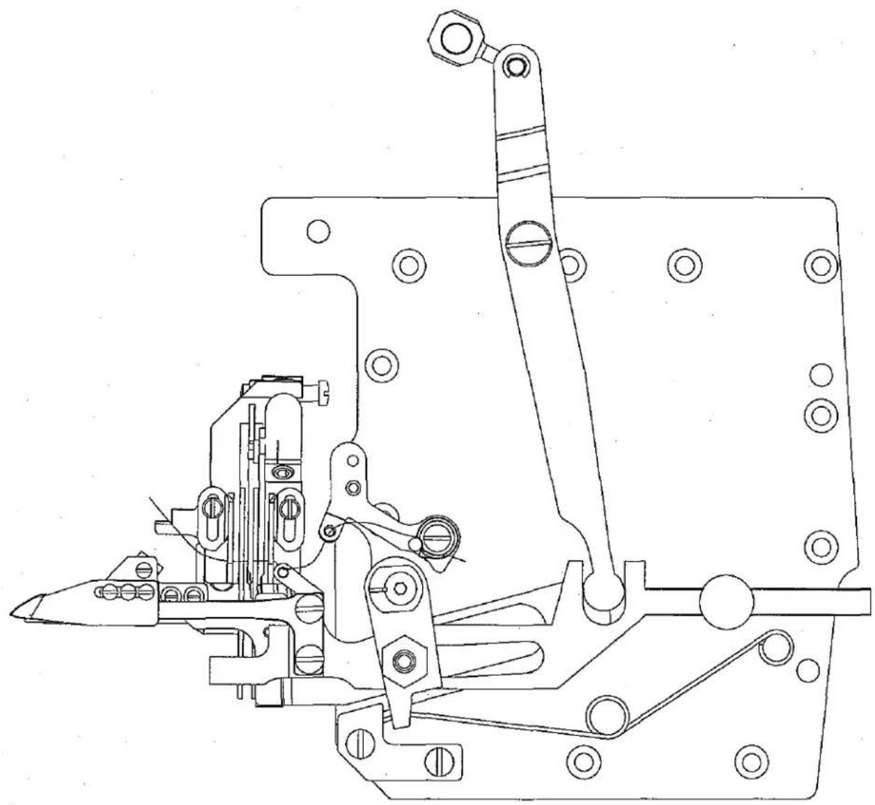 Union Special MFC7000-UT4 - THREADING DIAGRAM Looper Thread Strike-Off - 1