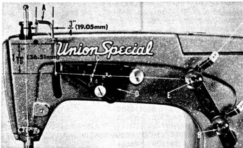 Union Special 56200H - NEEDLE THREAD TAKE-UP WIRE AND FRAME EYELET FOR (STYLES 56300 E,F,G,N,R,U,X,AH and AL) - 1