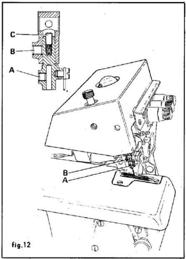 Union Special E8 - SETTING ON AND ADJUSTING NEEDLE CLAMP (Fig. 12) - 1