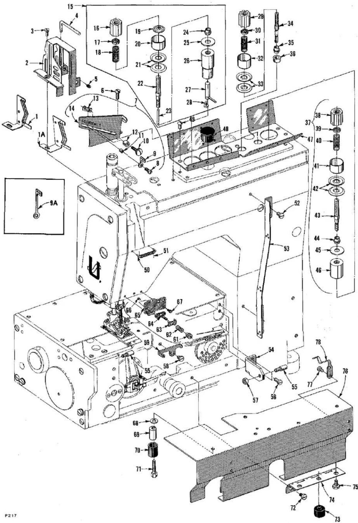 Union Special LF612K100HR - DESCRIPTION OF PARTS - 13