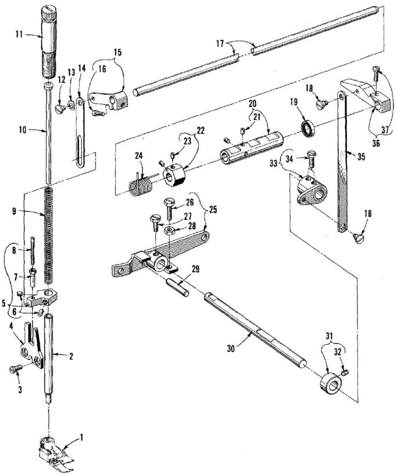Union Special LF633K200MM - DESCRIPTION OF PARTS - 12