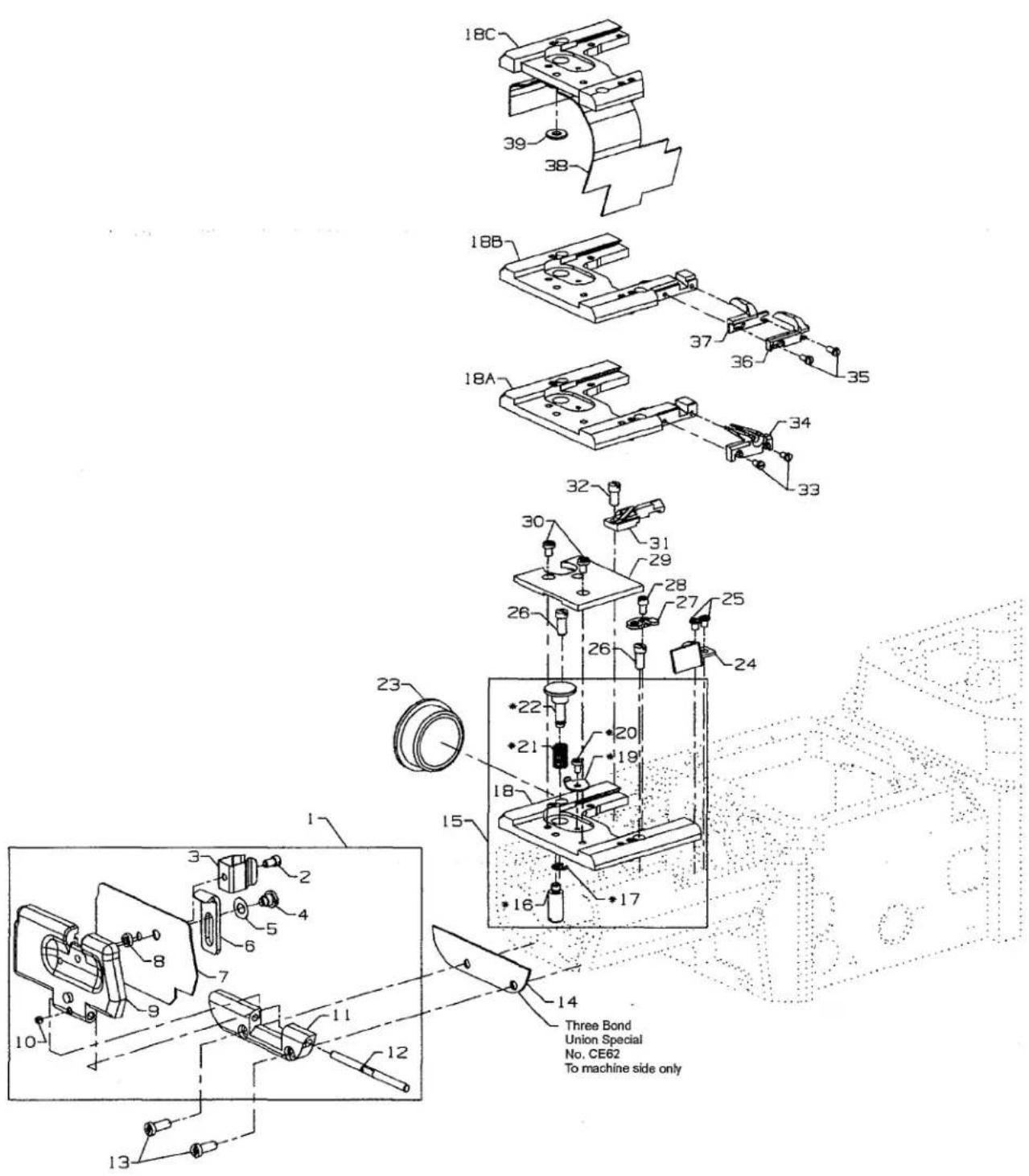 Union Special MFC7600-H01 - FEED DRIVE MECHANISM - 1