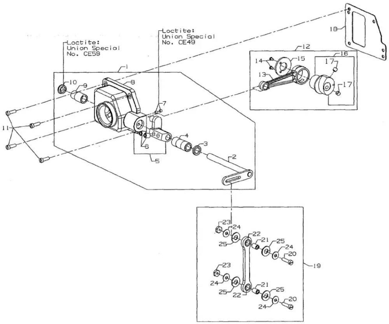 Union Special MFC7600-H01 - PULLER LIFTER ASSEMBLY FOR E61, H11 - 1