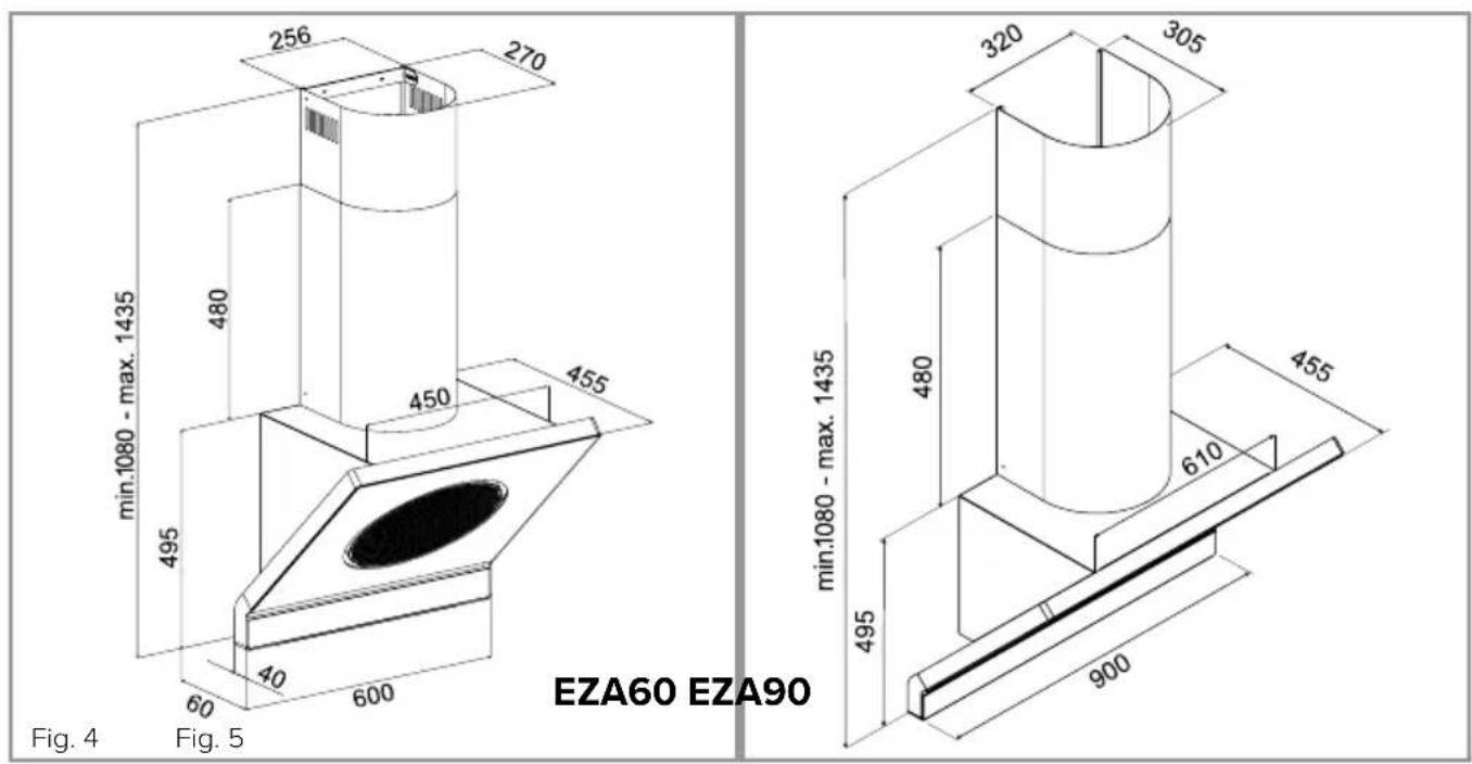 CDA EZA90BL - Installation preparation - height - 1