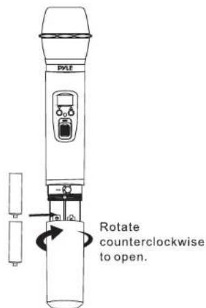 Pyle PDWM8225 - TRANSMITTER BATTERY INSTALLATION - 1