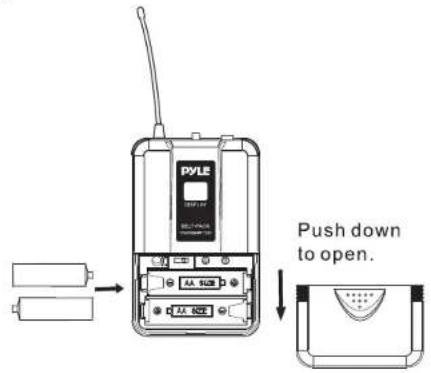 Pyle PDWM8225 - TRANSMITTER BATTERY INSTALLATION - 2
