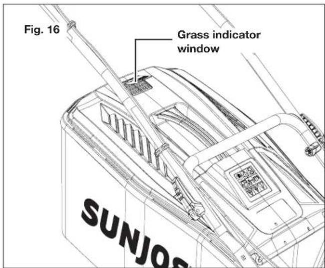 Sun Joe 24V-X2-21LM-RM - Grass Bag Filling Level Indicator - 1