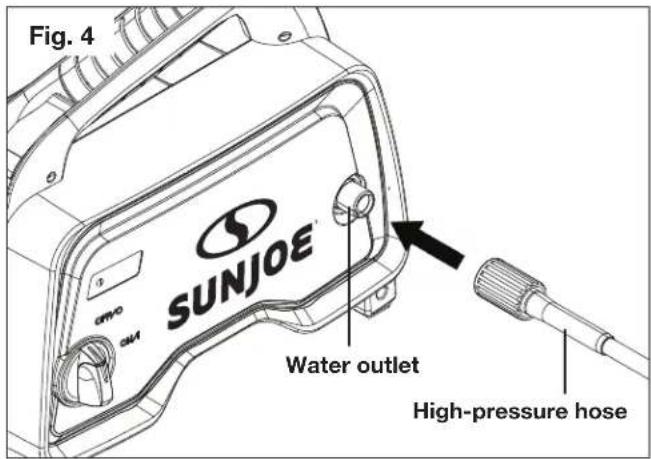 Sun Joe SPX202E-RM - Connect the Spray Gun to the Pressure Washer - 4