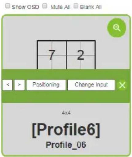 Show OSD Mute All Blank All 7 2 Positioning Change Input 4x4 [Profile6] Profile_06