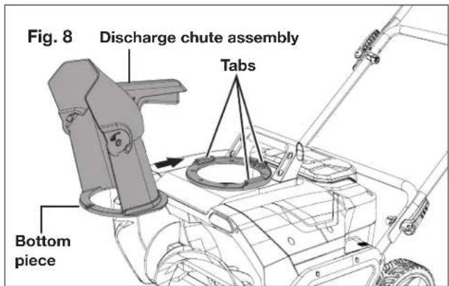 Snow Joe 24V-X2-20SB-CT-RM - Discharge Chute Assembly - 1