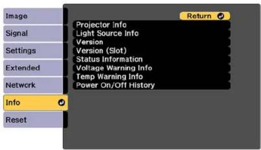 EPSON PRO-L12002QNL - ProjectorInformationDisplay-InfoMenu - 1