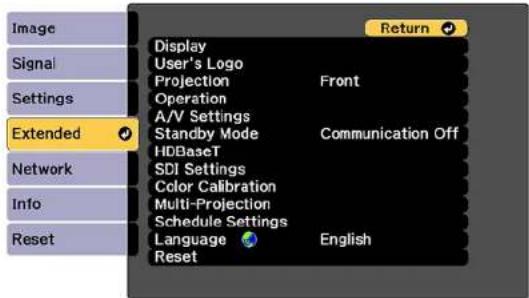 EPSON PRO-L12002QNL - SelectingtheLanguagefortheProjectorMenus - 1