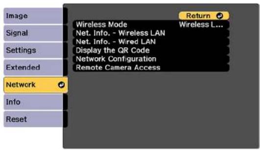 EPSON PRO-L12002QNL - ProjectorNetworkandCameraSettings-NetworkMenu - 1