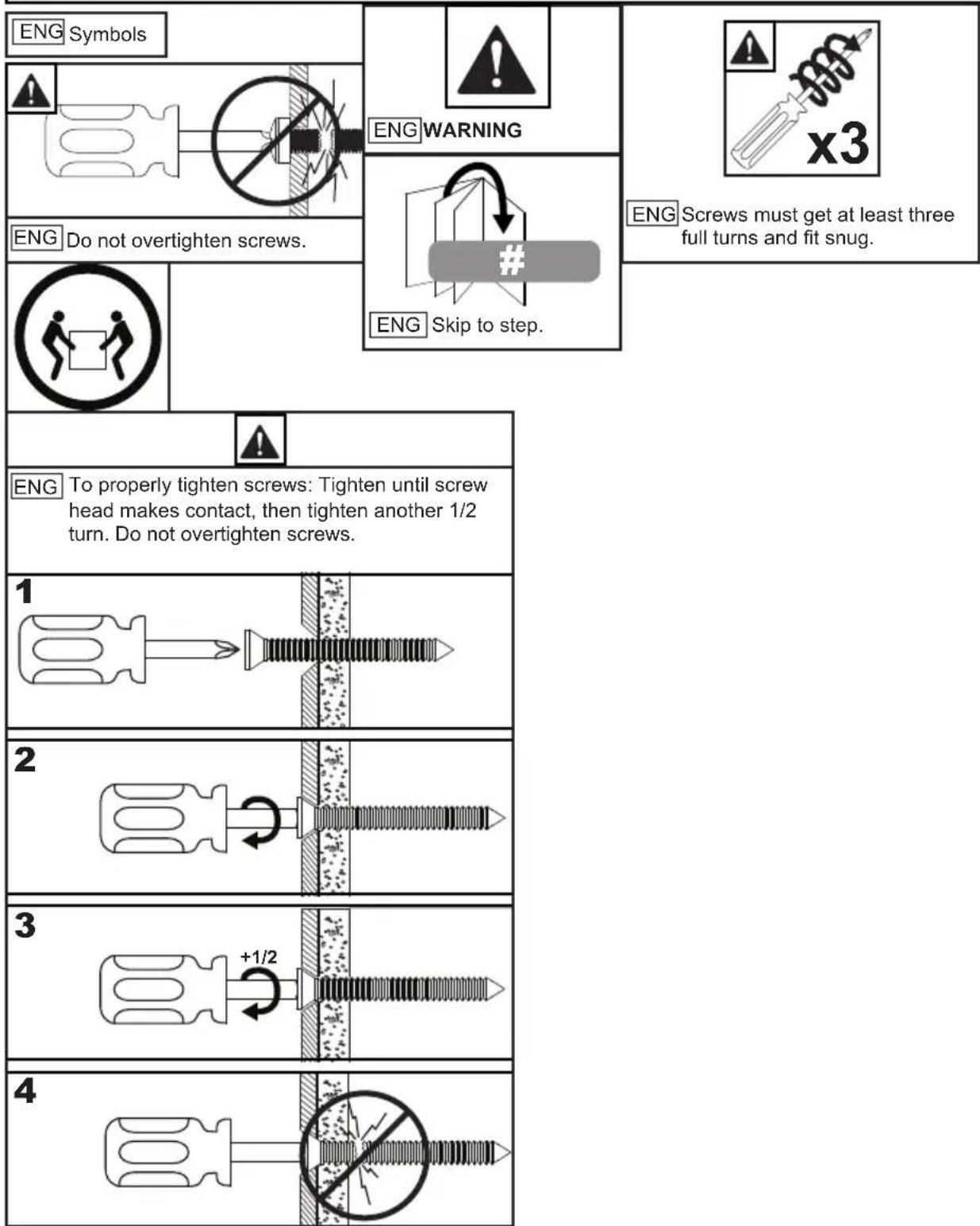 Peerless-AV KIL655-EUK - WARNING - 1