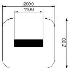 Heatstrip THH 1800A - Radiant footprint - 2