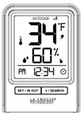 LA CROSSE TECHNOLOGY 328-10618V2 - View Indoor or Outdoor Data: - 1