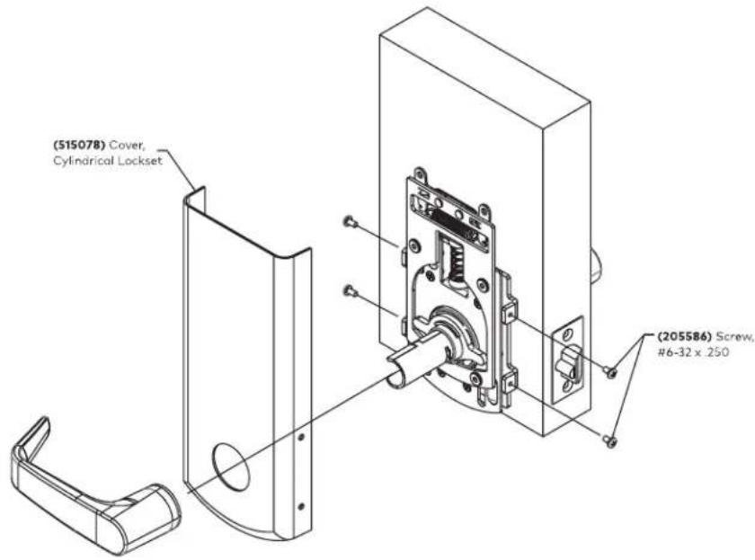 (515078) Cover, Cylindrical Lockset (205586) Screw, #6-32 x .250