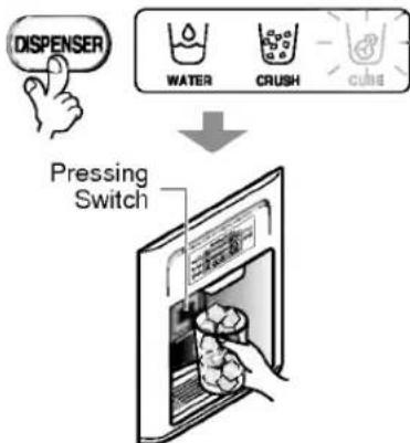 LG GR-L197CBQA - You can select water or ice. - 1