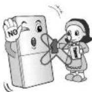 LG GR-B429BVJA - Do not spray water at the outside or the inside of the fridge-freezer or do not clean it with benzene or thinner. - 1