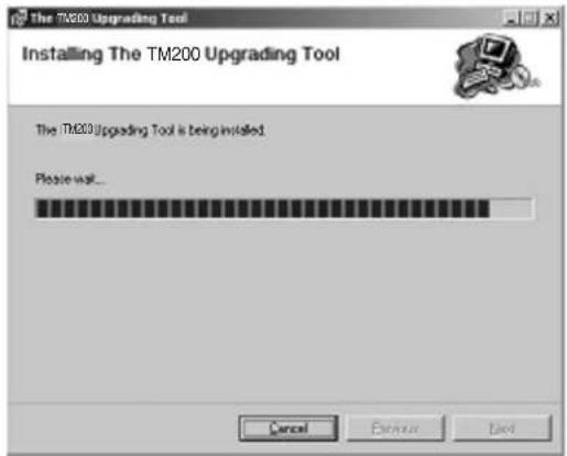 SHARP TM200 - Installation starts. The progress is displayed. - 1