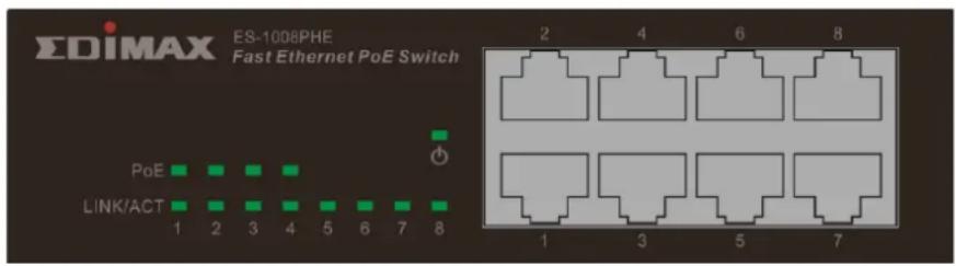 Edimax GS-1008PHE - Front Panel - 1