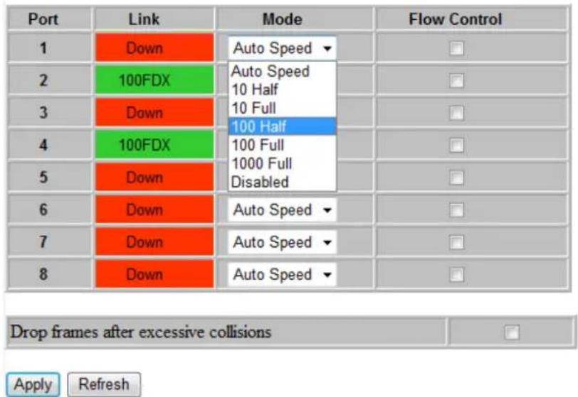 Edimax ES-5808PHG - Port Configuration - 2