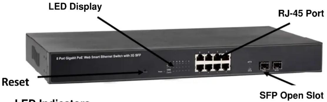 Edimax ES-5808PHG - Front Panel - 1