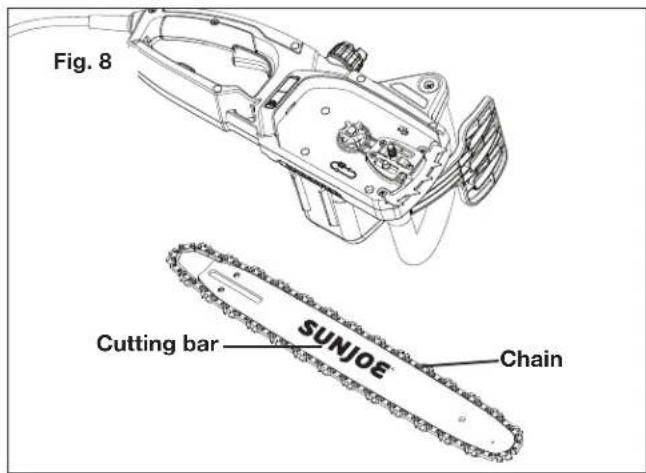 Sun Joe SWJ699E-RM - Replacing the Guide Bar + Chain - 1