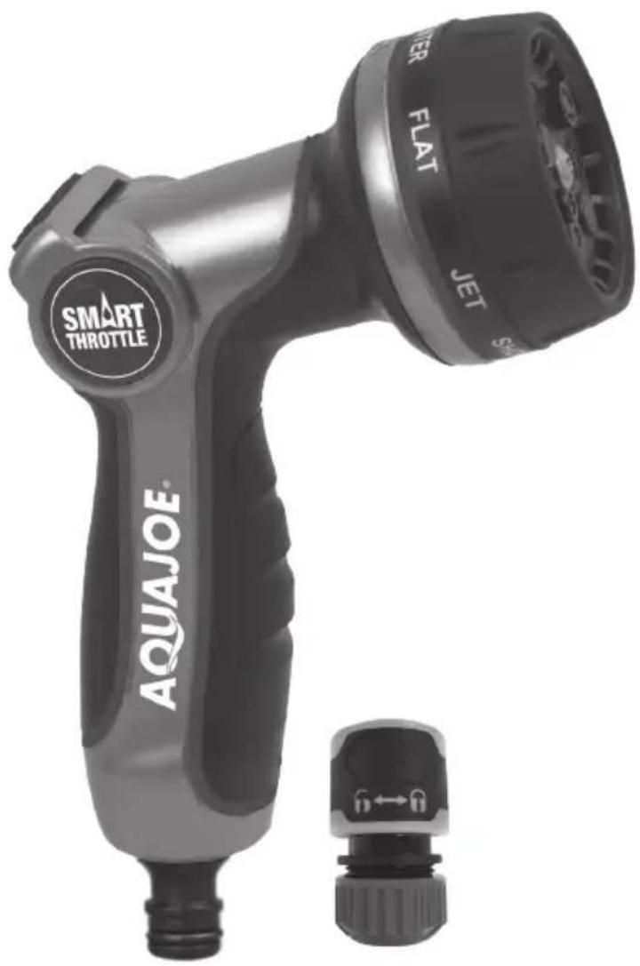 Aqua Joe AJHN102-RM - HEAVY-DUTY INDESTRUCTIBLE MULTI-SPRAY HOSE NOZZLE - 1