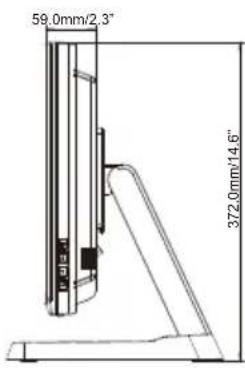 IIYAMA ProLite T1531SR-B6 - DIMENSIONS : ProLite T1731SR / ProLite T1731SAW - 2