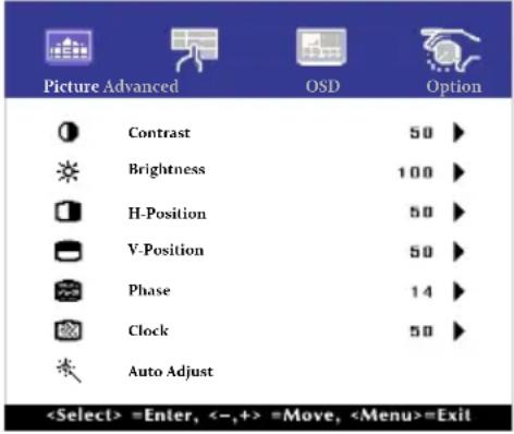 IIYAMA ProLite T1531SR-B6 - ADJUSTMENT MENU CONTENTS - 2