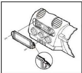Technical diagram of a device housing with labeled components and an inset detail view showing internal structure.