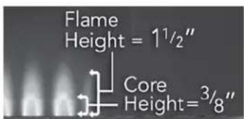 Sedona L500PSFR LP - BURNER FLAME/AIR SHUTTER ADJUSTMENT - 1
