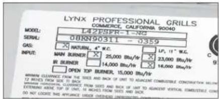 Sedona L2500NG - WARNING - 1
